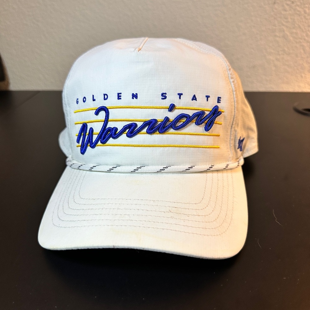 Golden State Warriors 47 Brand White Cap - SnapBack